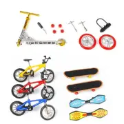 18Pcs Mini Finger Scooter Bike Fingerboard Skateboard Two Wheels Board Toys g