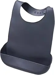 Perfk Adult Bib with Crumb Catcher for Seniors And Elderly, Easy to Maintain