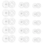 Plastic Sew-on Snap Buttons 36 Sets 3 Sizes Invisible Sew on Press Buttons Ki...