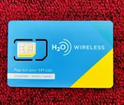 H2O Wireless SIM Card 3 in 1 Standard / Micro/ Nano Sizes Select Your Plan
