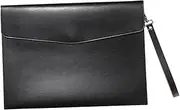 Parliky High-Capacity A4 Document File Bag Office Holder Organizer Bag Pu Material Receipts and Magazines Storage
