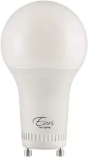 Euri Lighting LED A19 Bulb, 1100lm, 220? Beam Angle, GU24 Base, 5000K Pack of 60