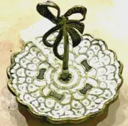 Cynthia Rowley METAL enameled Jewelry Dish Ring Holder Trinket Tray NWT