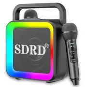 Karaoke Machine with Two Wireless Microphones, Portable Bluetooth Speaker for