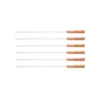 6pc Tramontina 50cm Stainless Steel Churrasco Skewers Home/Kitchen BBQ Tool Set