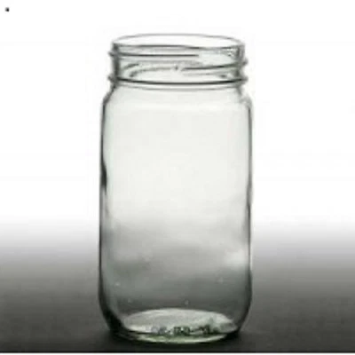 16 OZ SMOOTH SIDED JARS CANDLE MAKING OR CANNING CASE OF 12 JARS