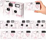 Flutesan 8 Pack Disposable Camera for Wedding 35mm Film Single Use Camera with Flash for Wedding, Anniversary, Honeymoon, Travel, Camp, Party Supply, 4.6 x 2.4 x 1.3 inch/ 11.7 x 6.2 x 3.4 cm