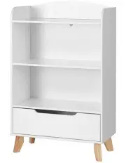 [Keezi] 3 Tiers Toys Storage Bookshelf in White