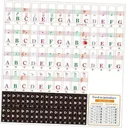 ibasenice 49/61/76/88 Key Electronic Keyboard Stickers PVC Piano Sticker Labels Learning Teaching Tool