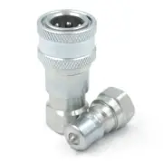 NEW 1/4" NPT Steel ISO 7241-B VITON Seal Quick Disconnect Coupling Set