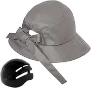 Womens Helmet | Women Cycling Helmet for Sun Hat,Lightweight Detachable Windproof Wide Brim Unisex Hat for Daily Outdoors Sports Family Colleagues Use Grey, Grey, 3X-Large