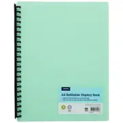 J.Burrows Recycled A4 Refillable Display Book 20 Pockets Mint