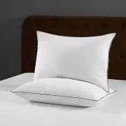 Organic Feather down Pillows for Sleeping | Set of 2 Queen Size Feather Pillow I