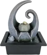 Outdoor Water Feature Indoor Tabletop Fountain Waterfall Fountains Shui,Zen Meditation Desktop Fountain with LED Light for Home Office Pond Water Features