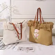 Personalized Name Birth Flower Tote Bag Custom Gift, Unique Floral Bag for Mom Wife Girlfriend, Birthday, Mother's Day, Valentine's Day, Christmas, Anniversary
