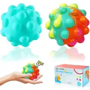 3D Silicone Push Pop It Bubble Ball Stress Anxiety Relief Fidget Toys 2 Pieces