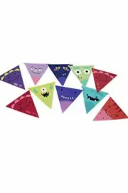 Smiffys Halloween Tableware, Monster Bunting x1