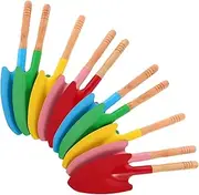 Levemolo 10pcs Wooden Handle Garden Trowels Small Shovels for Digging Flower Planting Lightweight Portable Hand Tools for Gardening Easy to Clean Durable for Outdoor Use