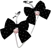 Nipple Clamps Non Piercing Sm Toy For Bondage Adustable Nipple Clips With Beautiful Pendant Clamps For Men Women, Non-Piercing Metal Stimulator Adult Toys
