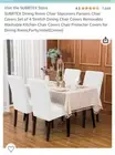 8 New Subrtex Dining Chair Slipcover 4 Piece Set Stretch Creme
