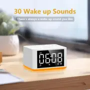 Dual Alarm Clock Night Light White Noise Machine 27 Sleeping Sounds for Adults K