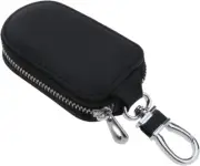 Car Key Chain Leather Bag Key Fob Protector Multifunction Holder Cover Case A...