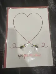 NIP Papyrus Happy Valentine’s Day Card Valentines New 3D “Buzz Bees”