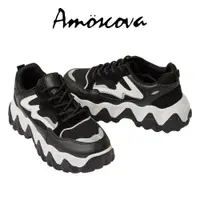 在飛比找蝦皮商城優惠-Amoscova-螢光拼接老爹鞋 休閒鞋 女鞋 運動鞋 老爹
