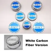 White Carbon Fiber Fluid Cap & Tower Covers For 2015-2019 Dodge Challenger 6.2L
