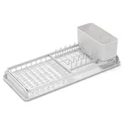 Brabantia Compact Dish Drying Rack Kitchen Storage Cutlery Organiser Light Grey