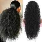 Synthetic Drawstring Curly Ponytail Ombre Afro Ponytail Extension Women