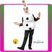 Boys Olaf Plush Costume Padded Top Kids Disney Frozen 2 Fairy Tale Child Snowman