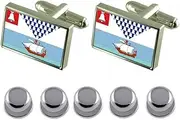[Select Gifts] Shirt Dress Studs Belfast City England Flag Cufflinks