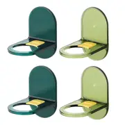 4 PC Bathroom Shower Gel Hand Holder No Punch Shampoo Wall Rack Stand
