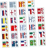 jojofuny Sets World Flag Stickers Temporary Face Flag for Special Occasions Pcs