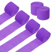 6 Roll Crepe Paper Streamers Decor Dark Purple