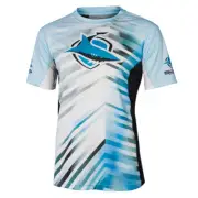 NRL Cronulla Sharks Men's Platinum T-Shirt - Sizes S - 4XL