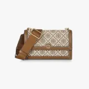 TORY BURCH T MONOGRAM JACQUARD MINI BAG Hazelnut