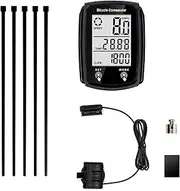 Wired Bike Computer, Digital LCD Backlight Display Bike Speedometer, Wired MPH KM/H Bike Speedometer