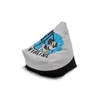 Bean Bag Chair Cover, Fun Dog 'Bruh, If I Fit, I Sit' Blue Gray Black Home Decor