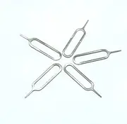 ZMSNTGS Collection Sim Card Tray Remover Eject Pin Key Tool for iPhone iPad Samsung Galaxy Smart Phone/Tablet and More (Silver-5 Pack)