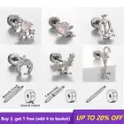 Moon Heart Umbrella Shape Cartilage Earring Stud Helix Rook Daith Pinna Piercing