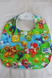 Handmade bib- Mario Kart ~ Mario, Luigi