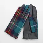 Turquoise 21Cm Women Harris Tweed Gloves Squalane Treated Antibacterial Function