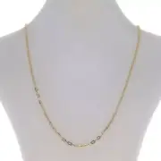 Yellow Gold Paperclip Chain Necklace 19 3/4" - 14k Italy