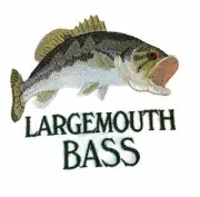 Largemouth Bass with Name Embroidered Iron On/Sew Patch [5.4" x 4.8"]…
