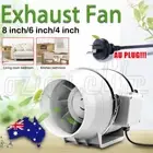 4/6/8" Silent Extractor Fan Duct Hydroponic Inline Exhaust Vent Industrial New