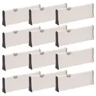12 Pack Adjustable Dresser Drawer Dividers Organizers, Plastic Expandable Drawer