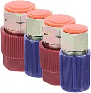 GRIRIW Set of 4 R12 to R134a Car Adapter Screw Thread Compatible Random Color