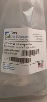 Foxx 2L Erlenmeyer Flask EZClearVersacap/no baffle(2 in sealed bags)248-5031-OEM